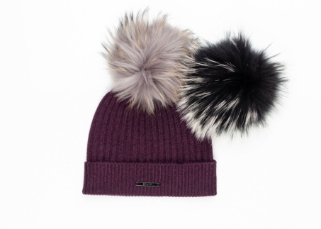 An image of BKLYN 'Selection 5' knitted hat with pom - SOLD