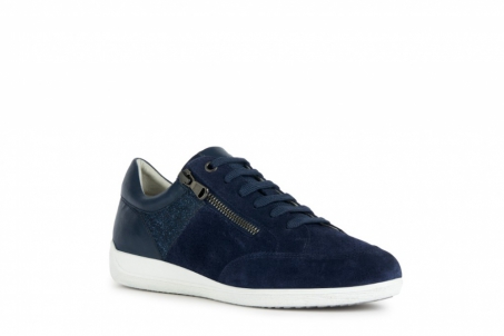An image of Geox 'Myria' trainer - navy - Sale