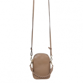 An image of Abro '030219-46' Leather cross body bag - Coconut/beige