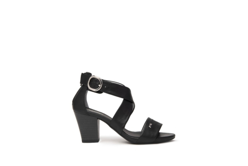 An image of Nero Giardini 'E410380D' heeled sandal - black 