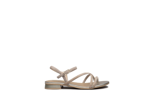 An image of Nero Giardini 'E115530D' flat sandal - safari