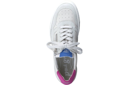 An image of Paul Green '5155' leather sneaker - ice/ivory - Sale 