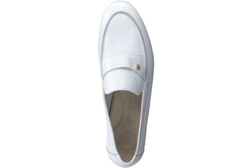 An image of Paul Green '1056' Leather loafer - white