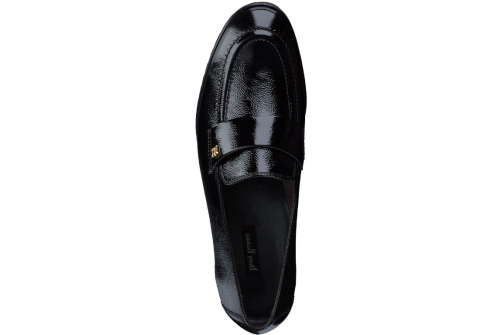 An image of Paul Green '1093' patent loafer - black