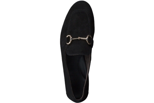 An image of Paul Green '2596' suede loafer - black