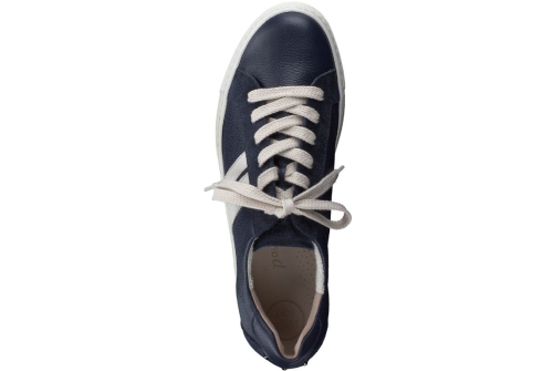 An image of Paul Green '5330' leather sneaker - navy