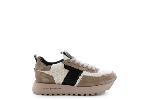 An image of K & S '24210' suede/wool sneaker - beige 