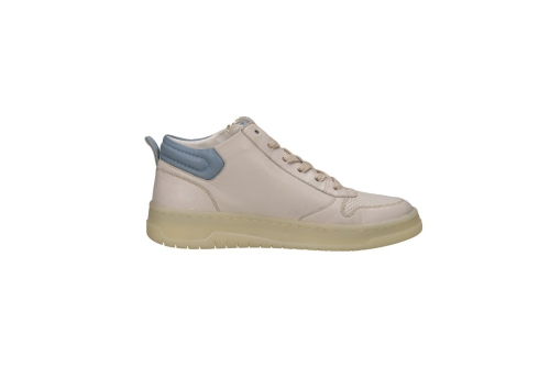 An image of Bagatt 'AJF32' high top sneaker - beige/blue - SALE