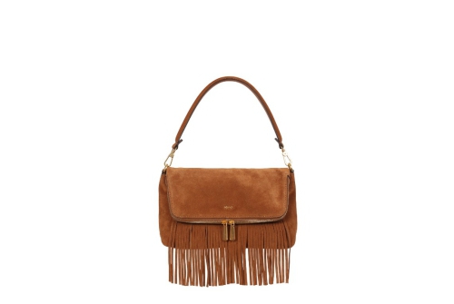 An image of Abro '031480 33' suede shoulder bag - cuoio