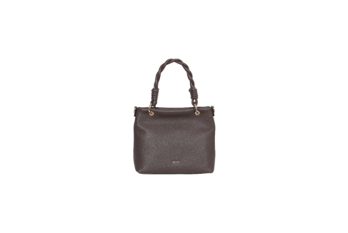 An image of Abro '031406-32' small leather bag - dark brown