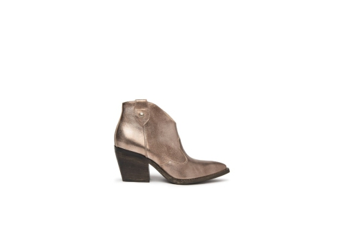 An image of Nero Giardini 'E409790D' western leather ankle boot - gold