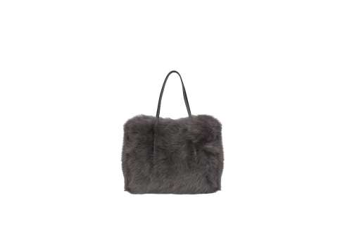 An image of Abro '031496' shearling bag - grey