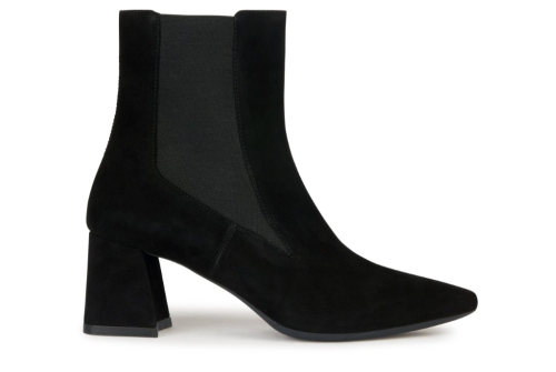 An image of Geox 'Giselda' suede ankle boot  - black