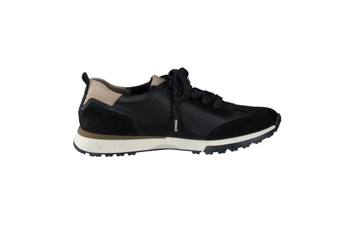 An image of Paul Green '5392' leather sneaker - black