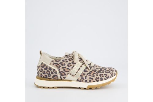 An image of Paul Green '5392' suede sneaker - leopard