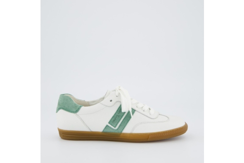 An image of Paul Green '5450' suede sneaker - white