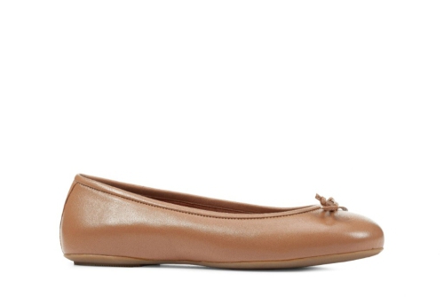 An image of Geox 'Palmaria' ballet pump - light tan