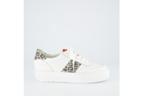 An image of Paul Green '5230' sneaker - white/leo