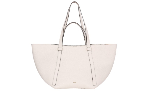 An image of Abro '031775' leather shopper - beige