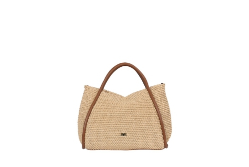 An image of Abro '031674' raffia shopper - natural