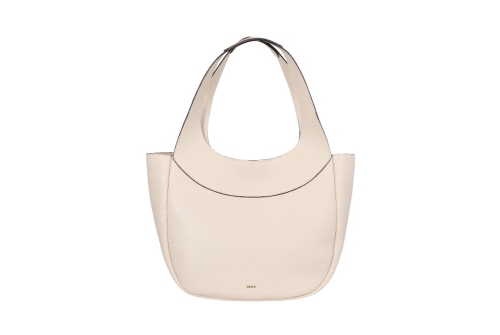 An image of Abro '031773' leather shoulder bag - ivory